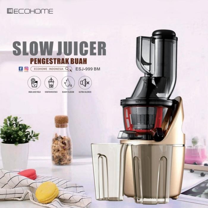 Gambar ECOHOME Slow Juicer ESJ999BM RPM 60 ( NEW ) BIG MOUTH ESJ 999 BM RESMI - LUXURY GOLD dari Violet Superstore undefined Tokopedia