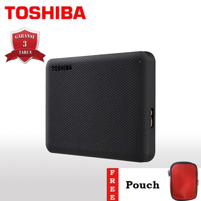 Gambar Toshiba Canvio Advance HDD / Hardisk Eksternal 2TB USB3.0 + Pouch - Hitam dari Kenkez-com undefined Tokopedia