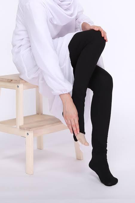 Gambar Legging Wudhu / Legging Muslimah / Legging Stocking / Celana Legging - BLACK, M dari grosirbajubandung13 undefined Tokopedia