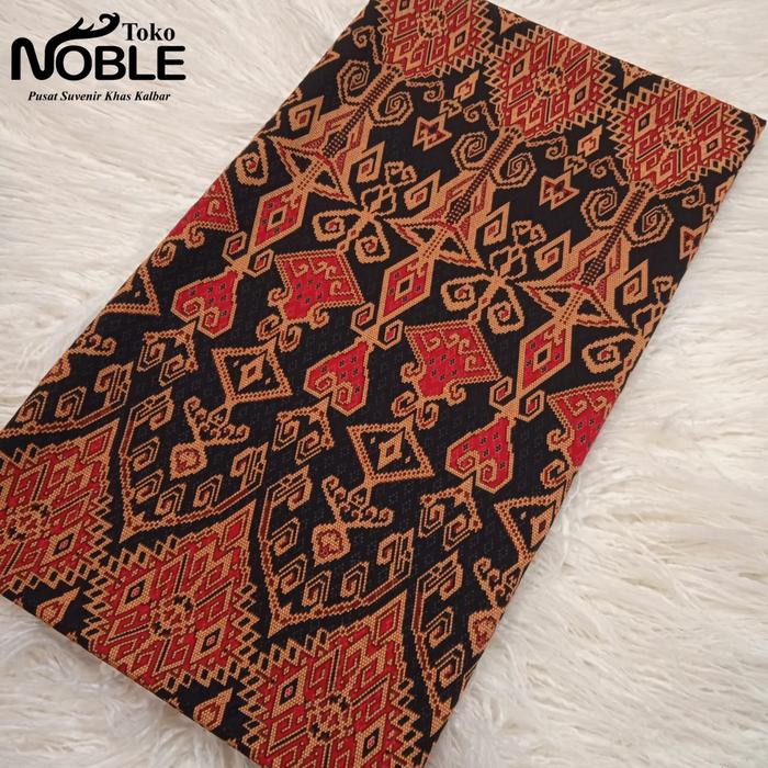 Gambar Kain Batik Khas Kalimantan Barat 21 - Hitam dari Noble Pontianak undefined Tokopedia