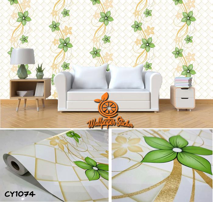Gambar Paket 5 Roll Wallpaper Stiker Dinding Kamar Tidur Motif Bunga Termurah - CY1074 dari Pusat wallpaperr undefined Tokopedia