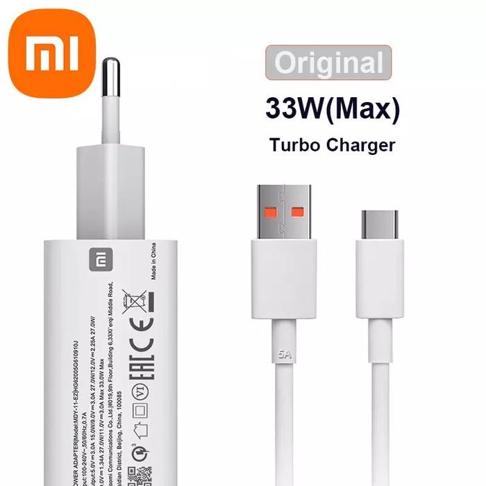 Gambar Charger Xiaomi Poco F3 Redmi Note 10S Adaptor Turbo Charge 33W Type C dari SANRIO ACC undefined Tokopedia