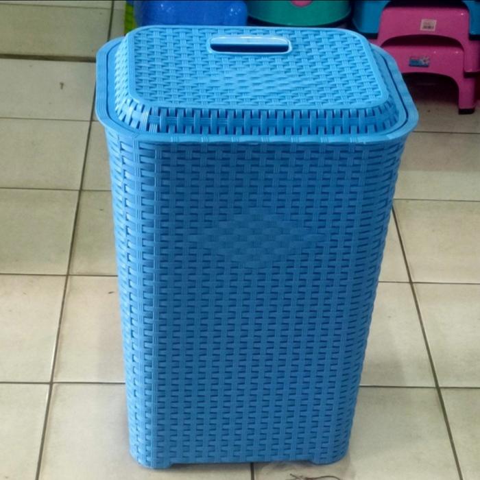 Gambar Keranjang Baju Kotor Plastik Laundry Basket Club/Keranjang BajuPlastik - Biru dari MARVELL HOUSEWARE undefined Tokopedia