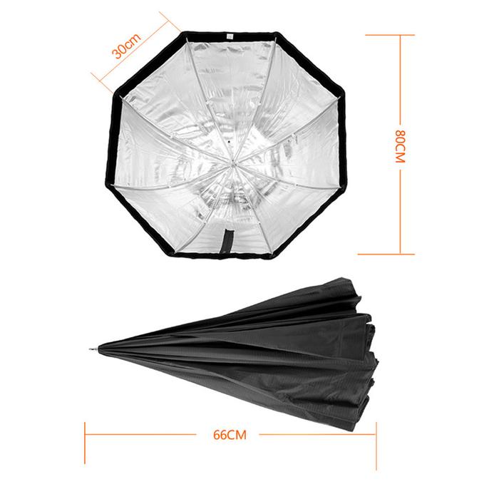 Gambar Payung Octagon Softbox Reflektor untuk Flash Speedlight softbox lampu - 80cm dari SunnyPhotograph undefined Tokopedia