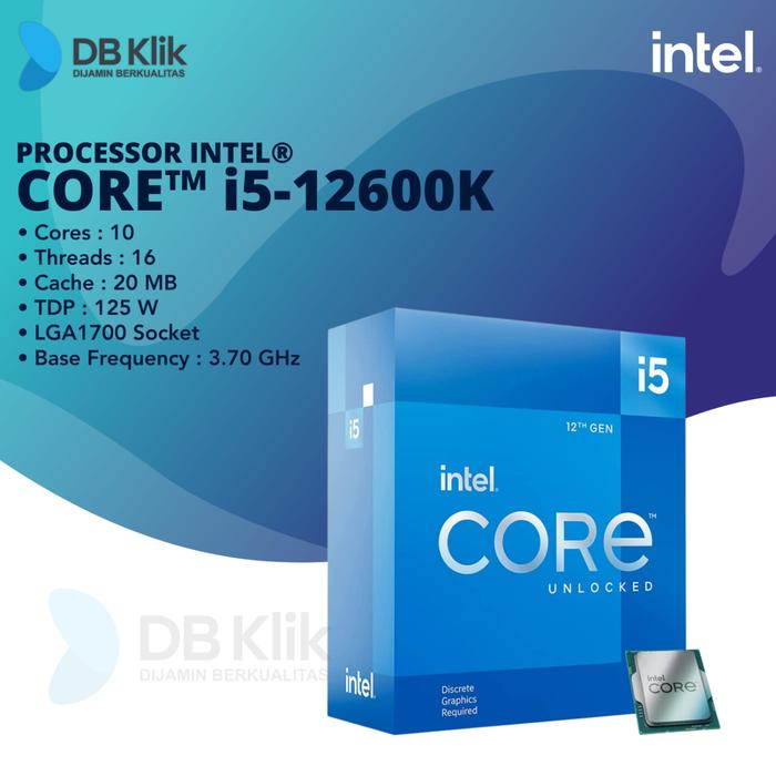 Processor Intel Core I5-12600K Box 3.7GHz LGA1700 - Intel I5 12600K