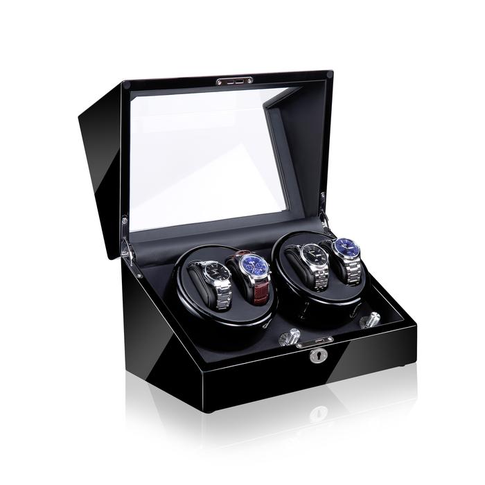 Gambar Watch Winder Pemutar Jam Tangan Otomatis 4+0 Slot Japan Motor Warranty - Black Black dari Simplecasestore undefined Tokopedia