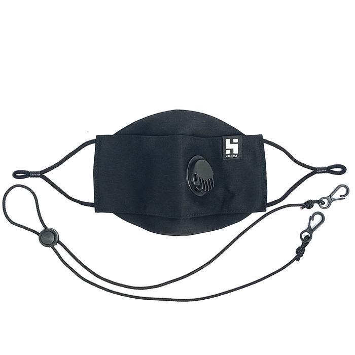 Gambar Air Valve 4D Basic Black Headloop - Harmest Mask | Masker Kain 3D - Masker + Strap dari DMI Catalog undefined Tokopedia