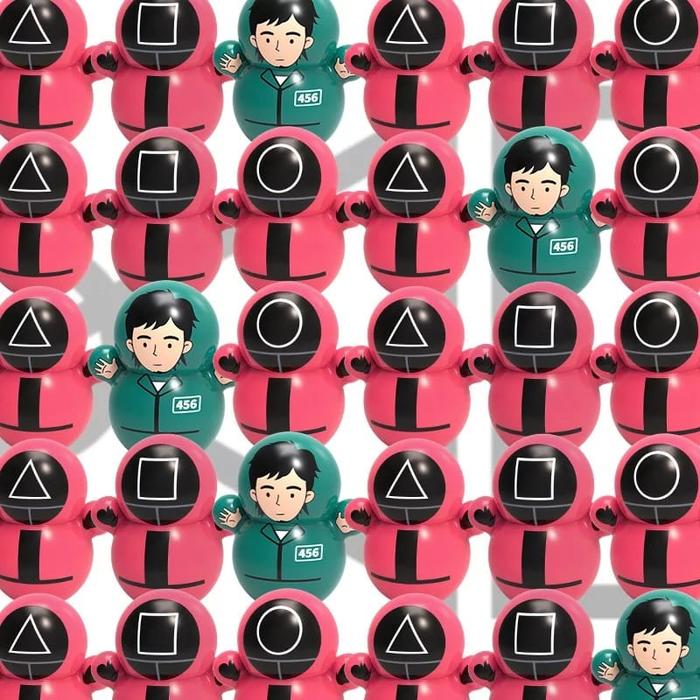 Gambar squid game tumbler / children's toy tumbler / boneka goyang - kotak dari KLFShope undefined Tokopedia