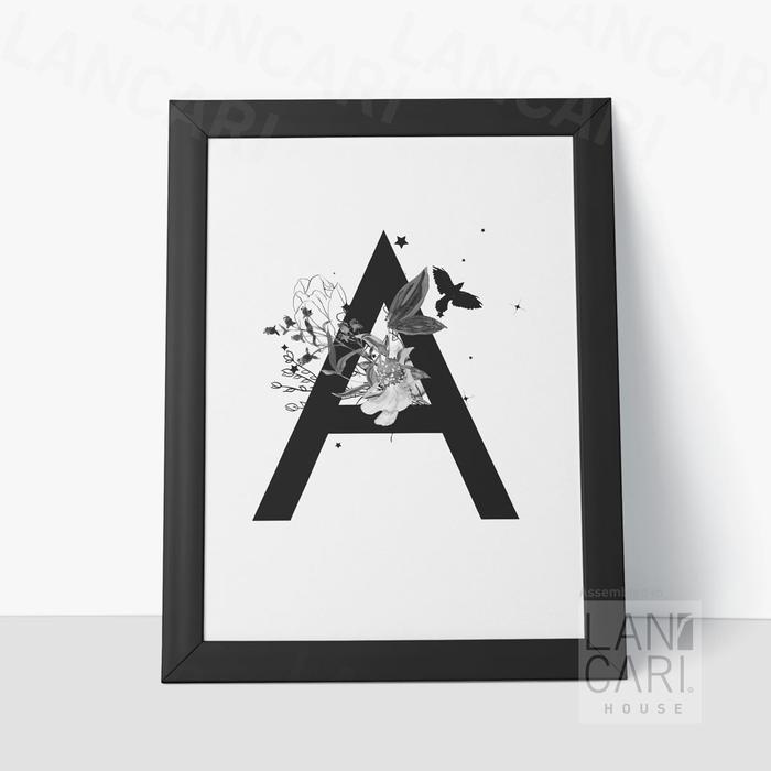 Gambar Inisial Frame A Dekorasi Nama Ulang Tahun Name Sign BNW Hiasan Bingkai - Hitam dari LANCARI Kota Administrasi Jakarta Pusat Tokopedia