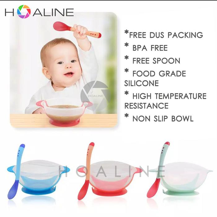 Gambar Baby Suction Bowl Feeding Set Makan Mangkuk Mangkok Bayi D6313-1/3 - Merah(D6313-3) dari hoaline undefined Tokopedia