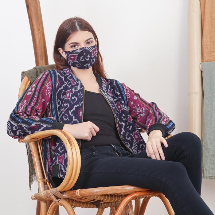 Gambar KI Jaket Bomber Rachel Kinara Ungu - Ungu, 4 dari KainIndonesiaco undefined Tokopedia