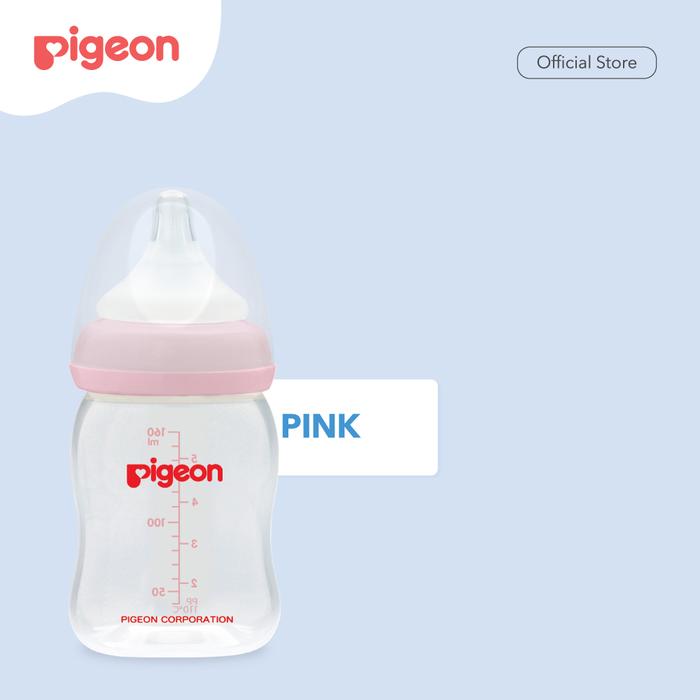 Gambar Pigeon Botol PP Wide Neck 160 Ml W/ P-Plus Nipple - Merah Muda dari Pigeonbabyindonesia undefined Tokopedia