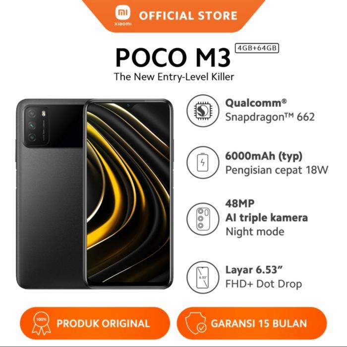 Gambar Xiaomi POCO M3 Ram 4/64 New - Garansi Resmi - Yellow - Random dari PR Store_ID undefined Tokopedia