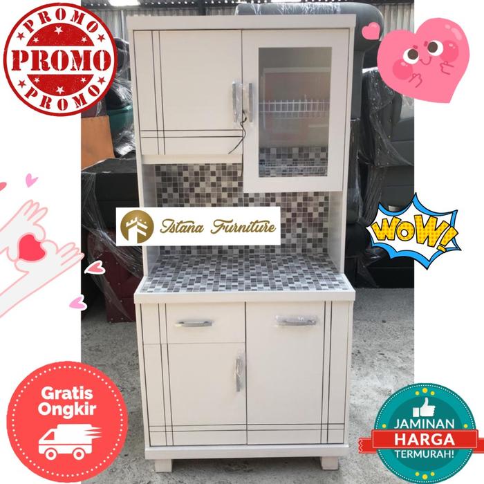 Gambar PROMO MURAH LEMARI SAYUR / RAK PIRING / LEMARI DAPUR MINIMALIS 2 PINTU - FULL DUKO dari Istana Furniture Online undefined Tokopedia