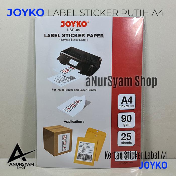 Gambar Kertas Stiker A4 / Kertas Label Sticker A4 - JOYKO-LP09 dari aNursyam undefined Tokopedia