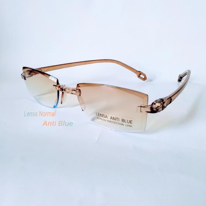 Gambar kacamata fashion korea frameles - brown Gradasi dari toko cahayasporty undefined Tokopedia