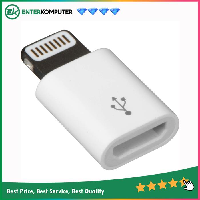 Gambar Connector / Konverter Apple Lightning To Micro USB dari Enter Komputer Official undefined Tokopedia