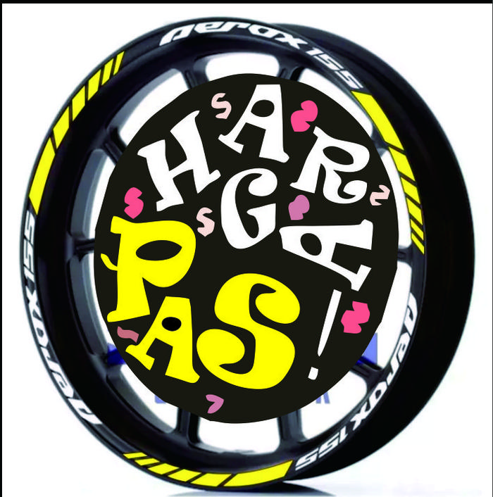Gambar sticker pelek list velg aerox - Kuning Lemon dari Harga Passss undefined Tokopedia