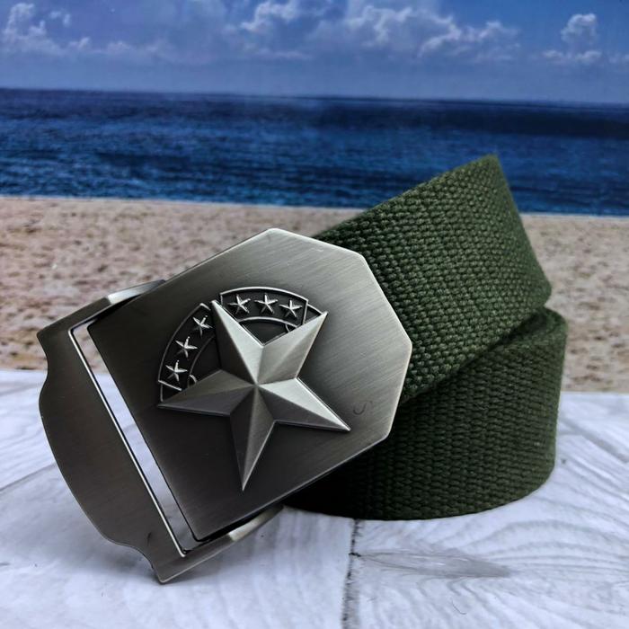 Gambar Ikat Pinggang Bahan Canvas Panjang 120-150 cm Kepala Aloy Mudah Dipakai & Dapat Dipotong Sendiri - Hijau, 120 cm dari Arfan Five Brother's undefined Tokopedia