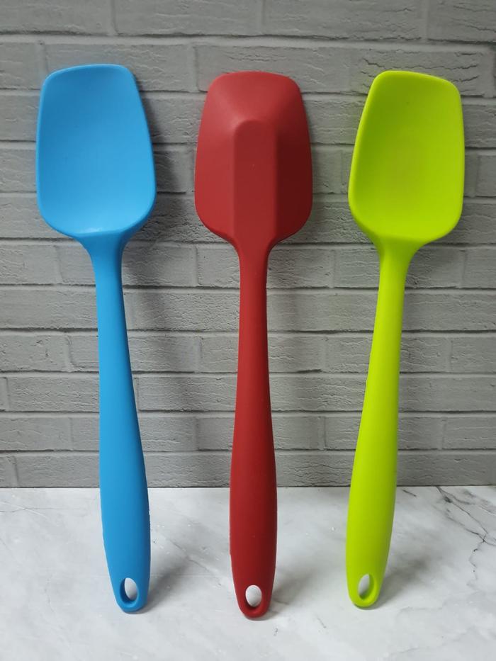 Gambar FOOD GRADE SILICONE SPATULA / SPATULA SILIKON ANTI LENGKET DAN TAHAN P - Spoon 27cm dari RR Kitchenware undefined Tokopedia