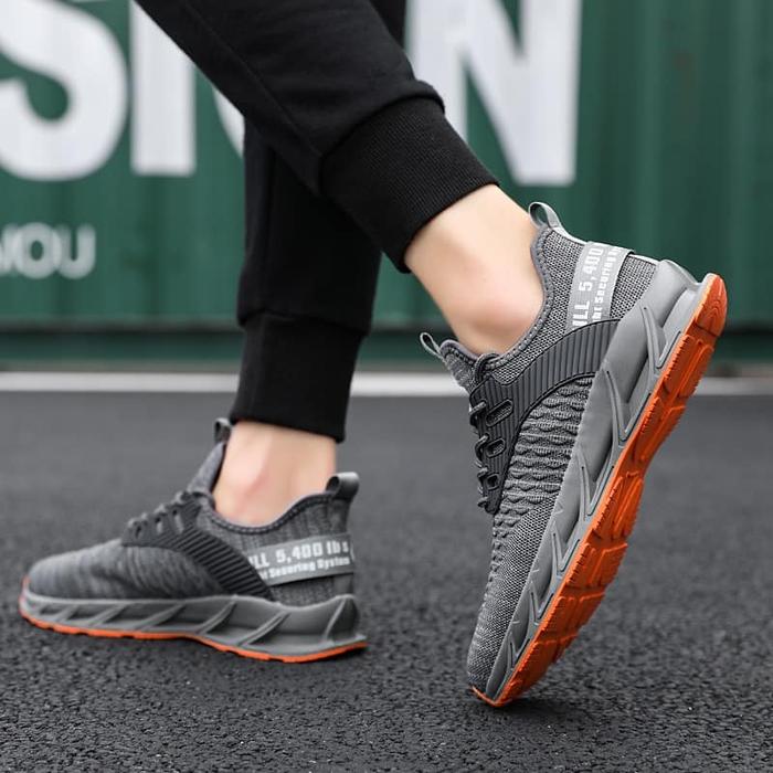 Gambar Sepatu Pria Import Sneakers Casual Running Sport Fire- Grey - 39 dari Mars Gravity undefined Tokopedia