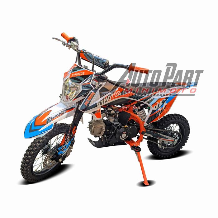 Gambar Motor Mini Trail 110cc Manual Ring 12-14 Mesin 4Tak + Lampu Depan - Orange dari Autopart Minimoto undefined Tokopedia