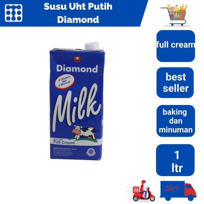 Gambar Susu Diamond UHT 1 Liter Diamon Full Cream Plain 1000 ml / 1L dari Titanbaking undefined Tokopedia