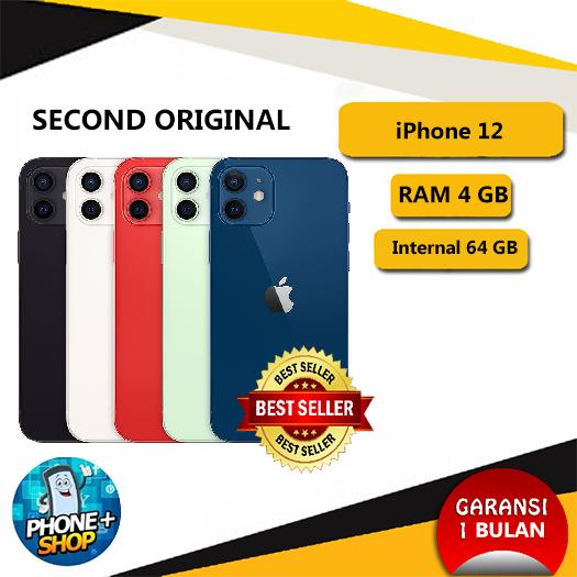 Gambar iphone 12 64gb second mulus ex internasional fullset - ALL OPERATOR, Hitam dari phoneplus shop undefined Tokopedia