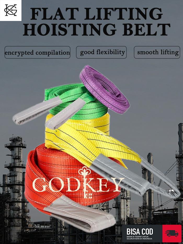 Gambar Webbing Seling 1 TON x 5 METER Tali Angkat Sabuk Sling Hoisting Belt dari Godkey71 undefined Tokopedia