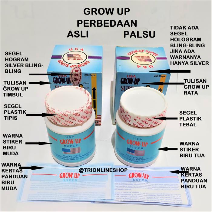 Gambar OBAT PENINGGI BADAN GROW UP USA ORIGINAL GARANSI UANG KEMBALI dari Trionlineshop undefined Tokopedia