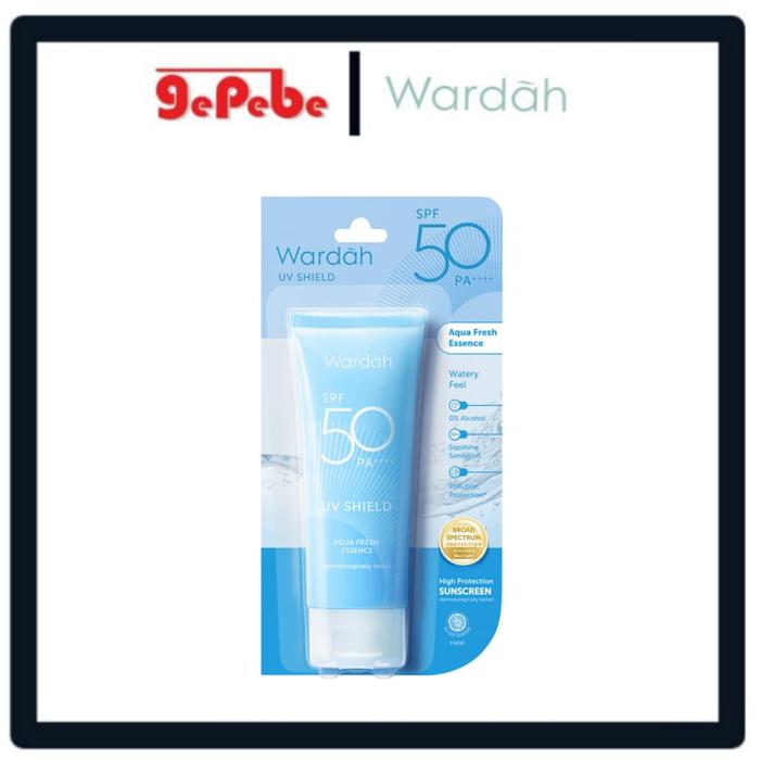 Gambar Wardah UV Shield Aqua Fresh Essence SPF 50 dari tokokosmetikagepebe undefined Tokopedia