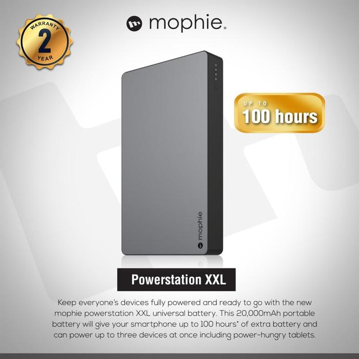Gambar Mophie Power Bank PowerStation XXL 20.000 mAh, 3 USB Port Output QC dari Manekistore undefined Tokopedia