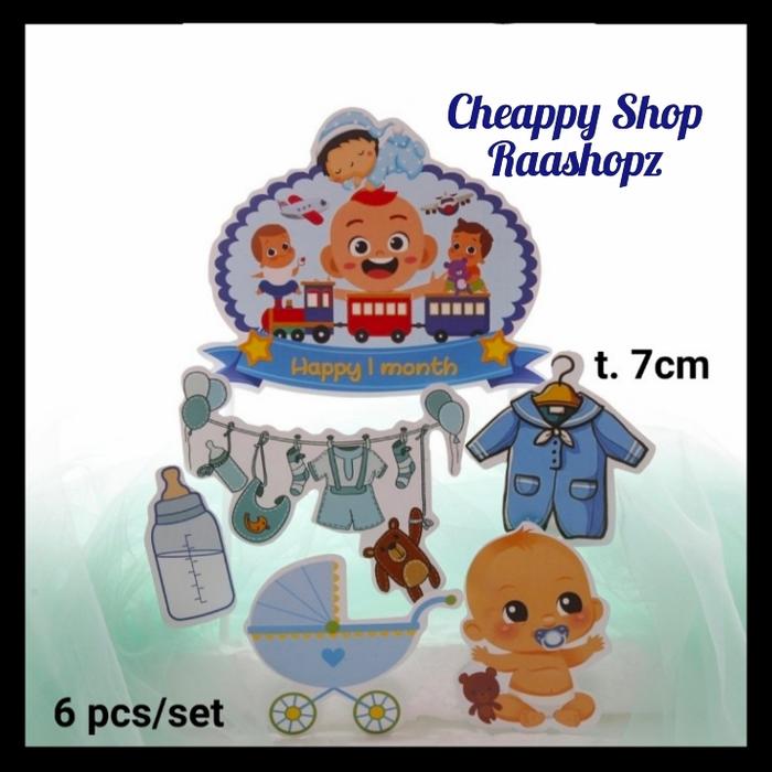Gambar Topper First Month Baby Topper Kue 1 Bulan Topper Kue Baby Girl Boy - A Boy dari CHEAPPY RAASHOPZ undefined Tokopedia