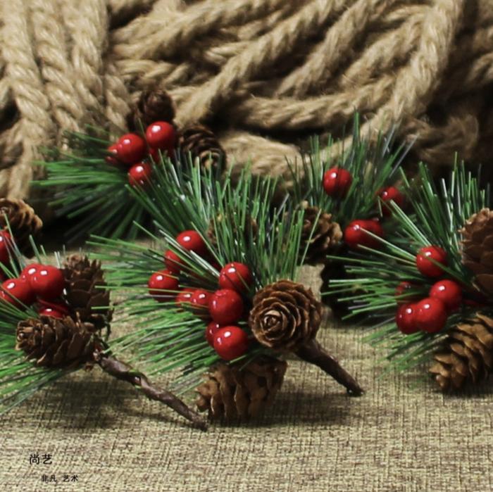 Gambar NAT72 - Hiasan Pine Cones Artificial Dekorasi Hampers Christmas Natal - NAT175 Cherry S dari Vicias undefined Tokopedia