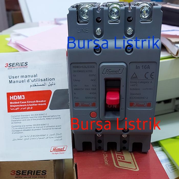 Gambar Mccb Himel 3p 18kA hdm3 40A 32A 50A 63A - MCCB 32A dari BursaListrik undefined Tokopedia