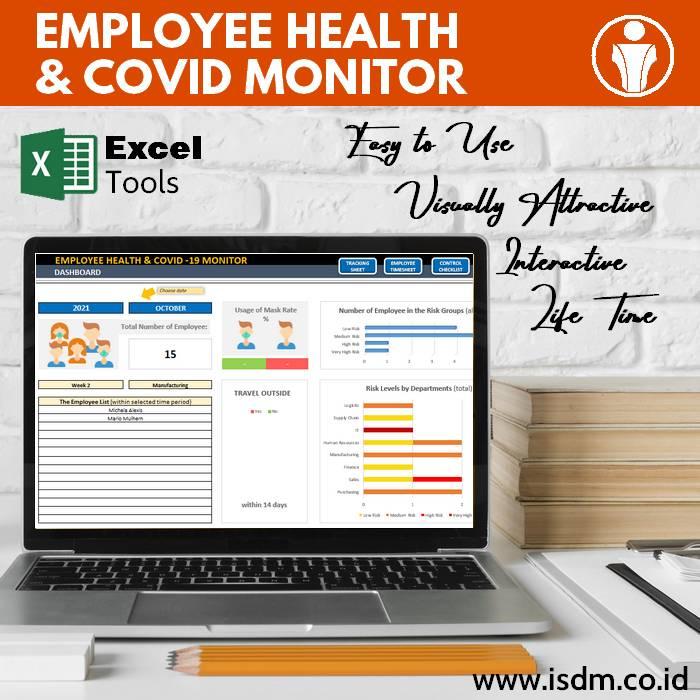Gambar Employee Health & COVID-19 Monitor | Dashboard HRD | Excel Tool dari iSDM Consulting undefined Tokopedia
