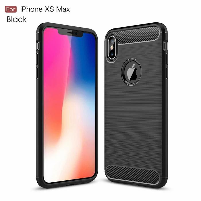 iPhone X XR XS XS Max Rugged Armor Carbon Fiber Case iPhone X XS - Main Image