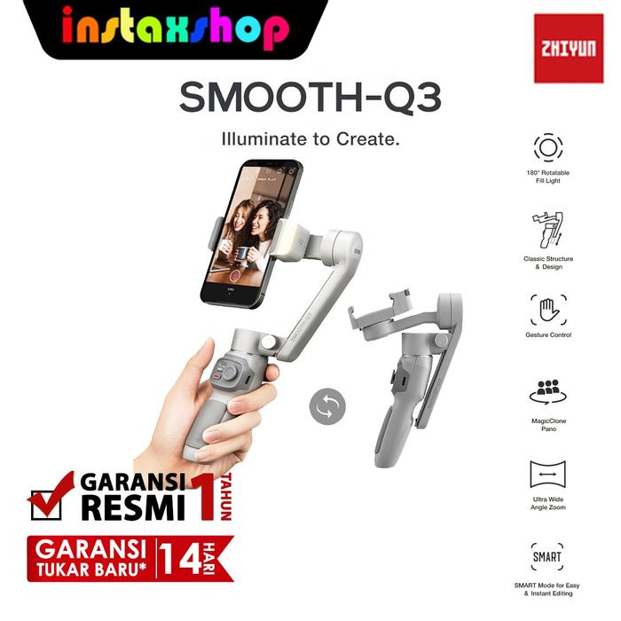 Gambar Zhiyun Smooth Q3 Gimbal Smartphone Stabilizer HP GARANSI RESMI dari Instaxshop undefined Tokopedia