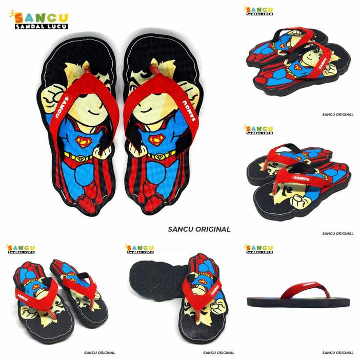 Gambar Sandal anak laki-laki SANCU sandal karakter Superhero kado ultah - Superman, 28 dari Toko Vania Sancu undefined Tokopedia