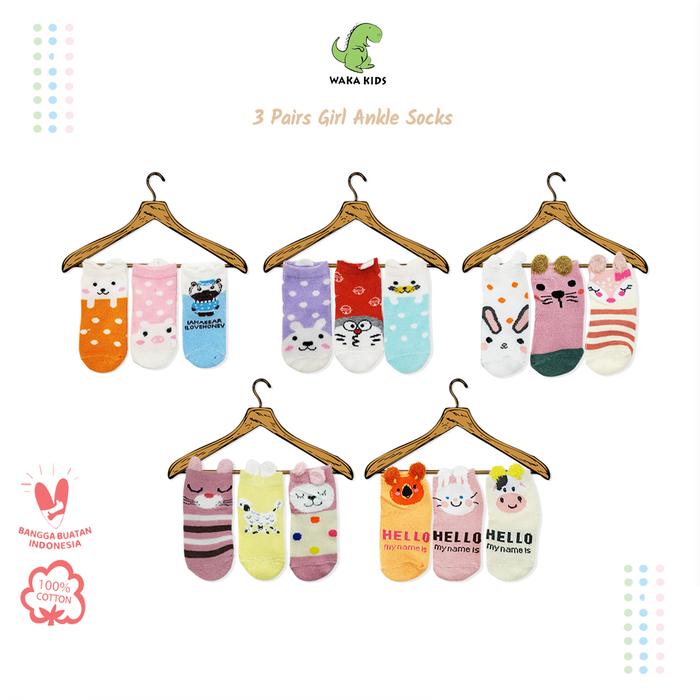 Gambar WakaKids Kaos Kaki Bayi Anak Perempuan Mix 3 Pasang Motif Random K15 dari Wakakids undefined Tokopedia