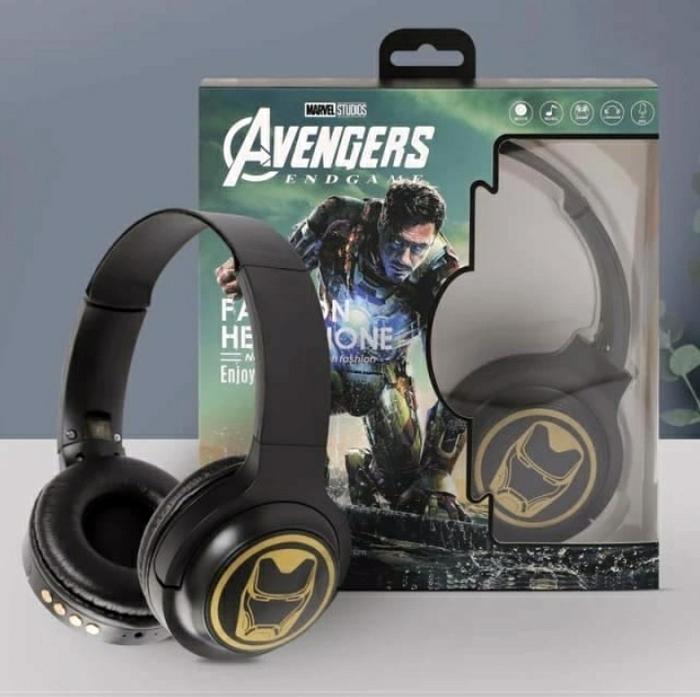 Gambar Headphone Bluetooth 5.0 Marvel Spiderman Ironman Captain America - Hitam dari Super80 undefined Tokopedia