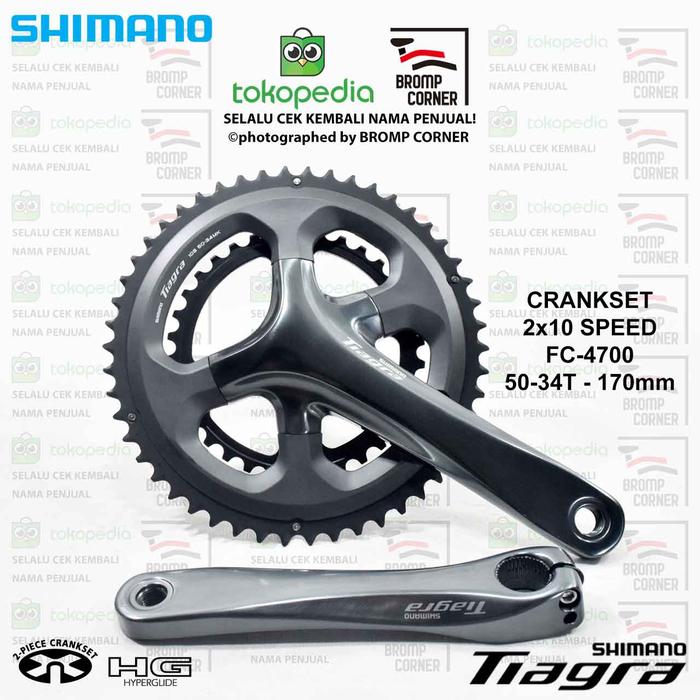 Bielas Xt Shimano 165mm Crankset Shimano FC-4700 Tiagra Double