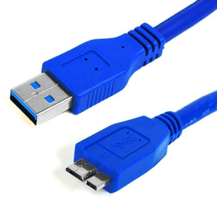 Gambar Kabel SS Super Speed USB 3.0 HDD External male to Male Micro B 20Cm - biru 20 cm dari Lucky Luke Merchant undefined Tokopedia