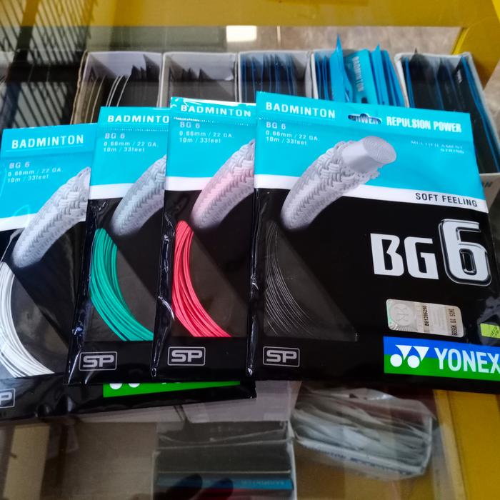 Gambar pasang senar Yonex BG 6 original dari premiumbadminton undefined Tokopedia