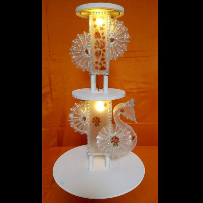 Gambar 3 Susun/ Tingkat Pajangan Alas Tatakan Kue Tart/ Cake Stand Pengantin - Kipas & Angsa dari Vista Horeca undefined Tokopedia