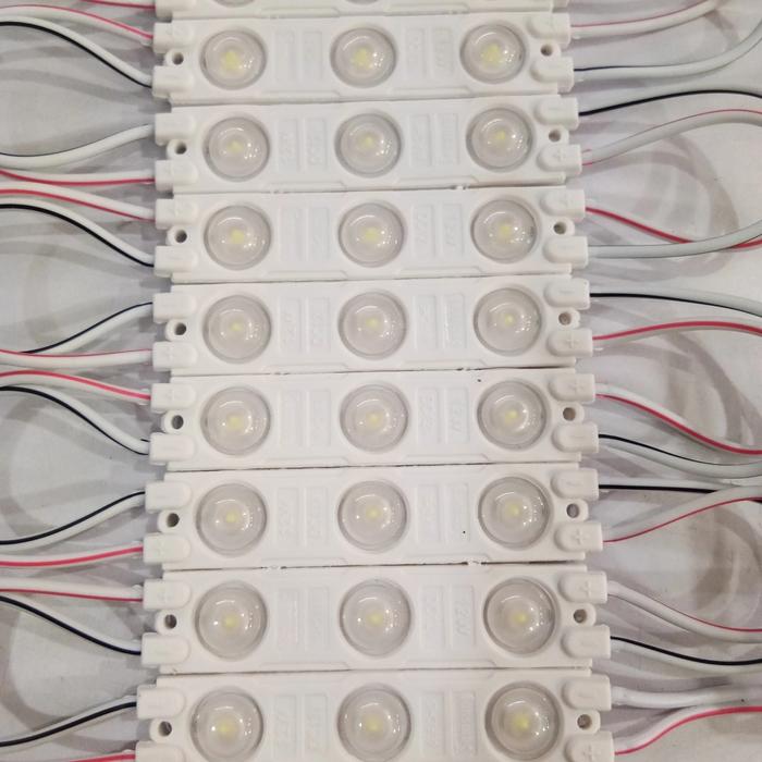 Gambar lampu led modul 3 mata DC 12V samsung lampu reklame lampu neon box - Putih dari cahaya terang3 undefined Tokopedia