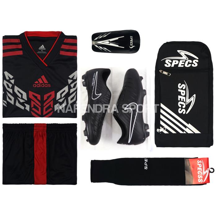 Gambar Paket Komplit Sepatu Sepak Bola Nike 1 Set Lengkap Terlaris Murah - Merah, 40 dari Penta Shoes undefined 3 Tokopedia