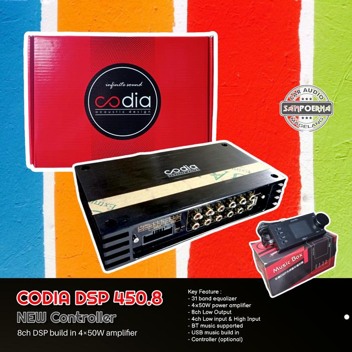 Gambar NEW series DSP CODIA 450.8 | Controller Processor Mobil | Amp - DSP+Conttoller dari Dokter Audio undefined Tokopedia