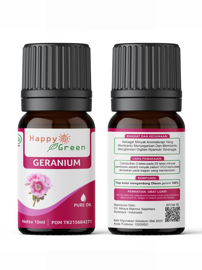 Gambar Happy Green Geranium Essential Oil (10 ml) Minyak Bunga Geranium Murni - 10 ml dari Happy Green Garden - JKT undefined Tokopedia