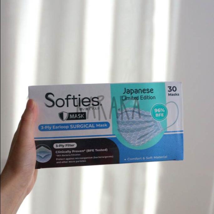 Gambar Masker Softies 3 ply Surgical Mask / Masker Bedah / Masker Medis - Japanese(30Pcs) dari Karara.id undefined Tokopedia